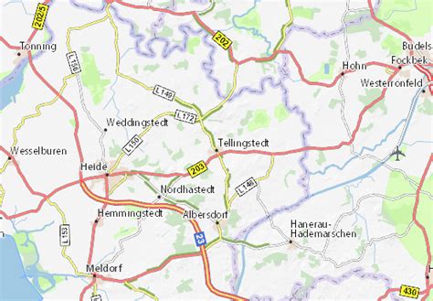 MICHELIN Tellingstedt map .